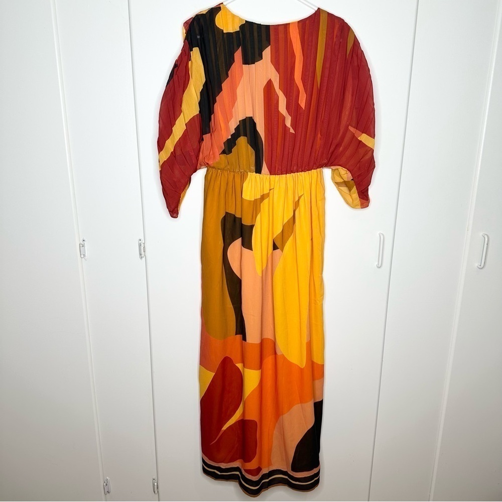 NWT Farm Rio Short-Sleeve Wrap-Front Maxi Dress Size XS - Picture 9 of 14